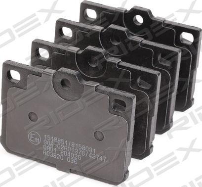 RIDEX 402B1016 - Set placute frana,frana disc aaoparts.ro