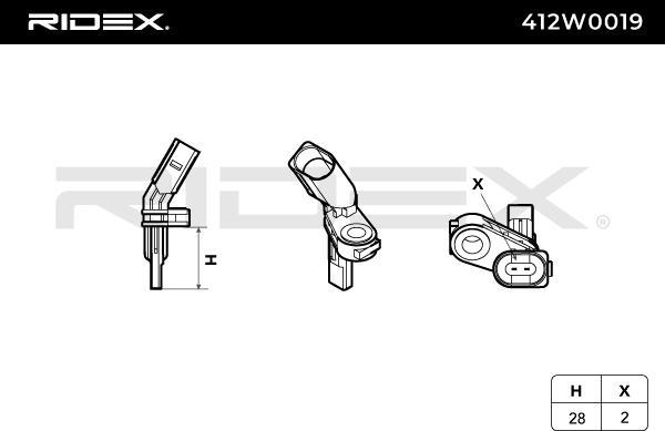 RIDEX 412W0019 - Senzor,turatie roata aaoparts.ro