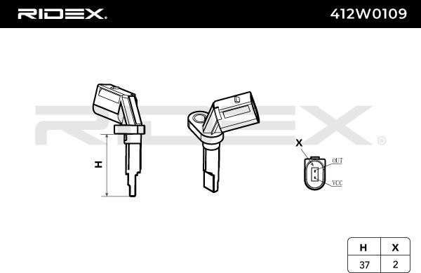RIDEX 412W0109 - Senzor,turatie roata aaoparts.ro