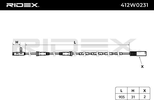 RIDEX 412W0231 - Senzor,turatie roata aaoparts.ro