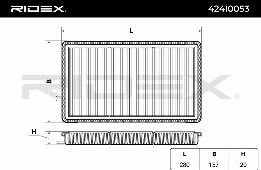 RIDEX 424I0053 - Filtru, aer habitaclu aaoparts.ro