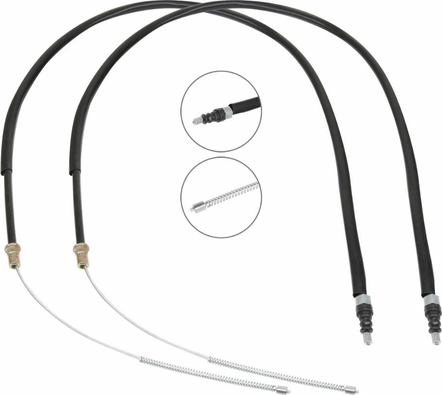 RIDEX 124C1195 - Cablu, frana de parcare aaoparts.ro