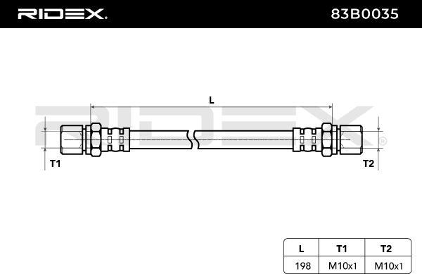 RIDEX 83B0035 - Furtun frana aaoparts.ro