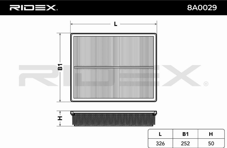 RIDEX 8A0029 - Filtru aer aaoparts.ro
