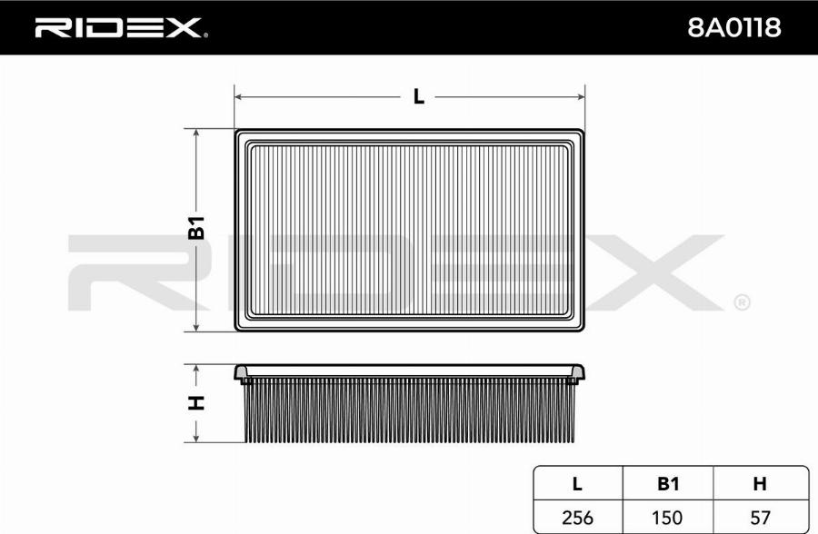 RIDEX 8A0118 - Filtru aer aaoparts.ro