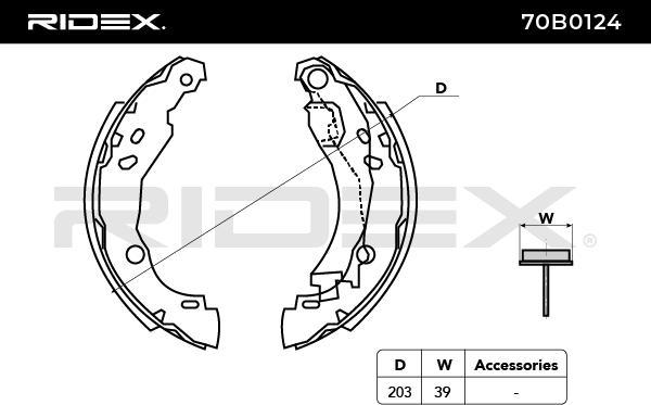 RIDEX 70B0124 - Set saboti frana aaoparts.ro