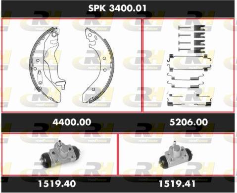 Roadhouse SPK 3400.01 - Set saboti frana aaoparts.ro