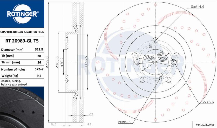 Rotinger RT 20989-GL T5 - Disc frana aaoparts.ro