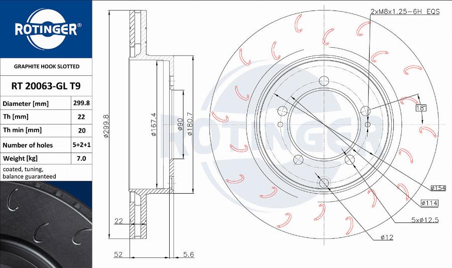 Rotinger RT 20063-GL T9 - Disc frana aaoparts.ro
