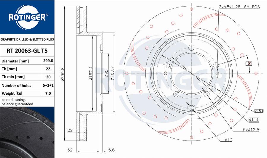 Rotinger RT 20063-GL T5 - Disc frana aaoparts.ro