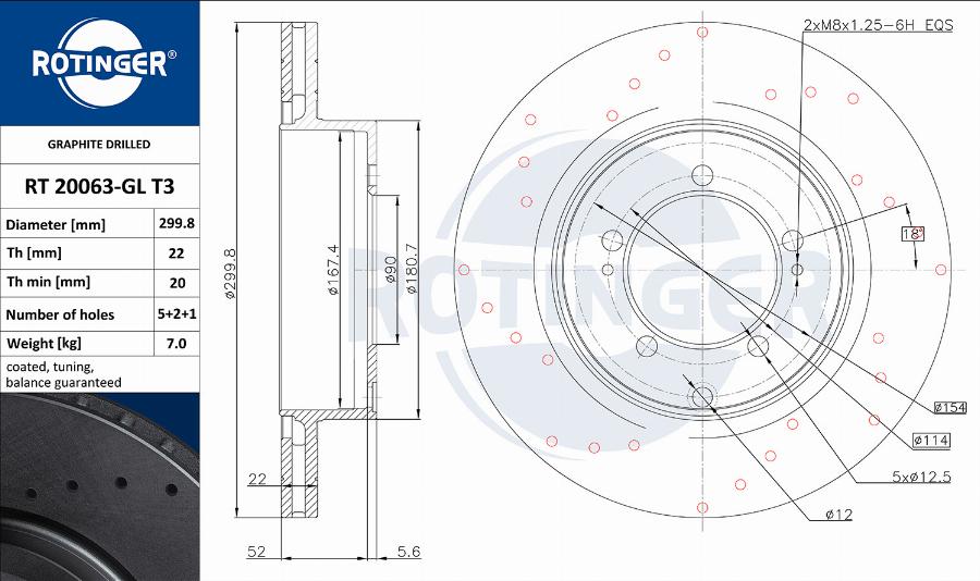 Rotinger RT 20063-GL T3 - Disc frana aaoparts.ro