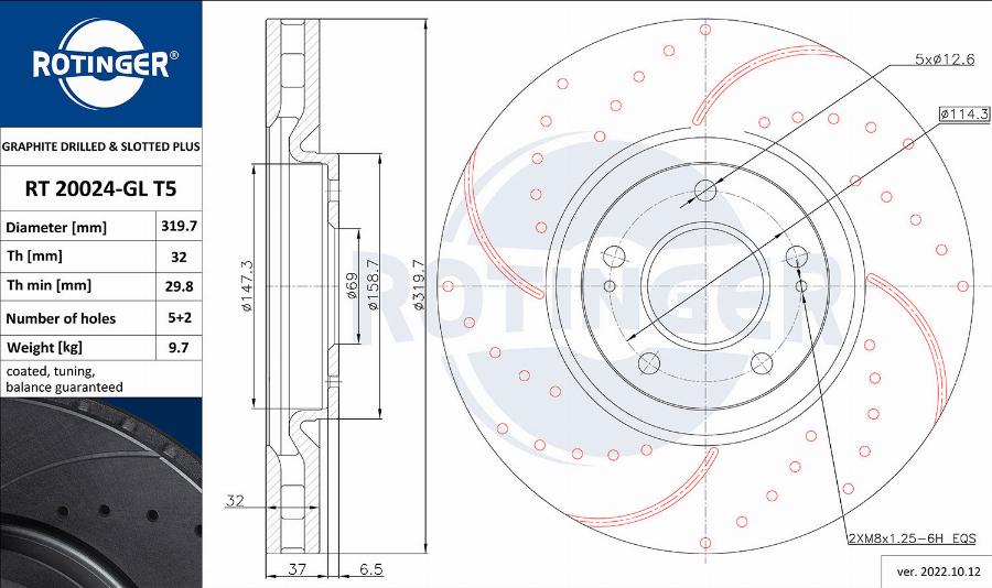 Rotinger RT 20024-GL T5 - Disc frana aaoparts.ro