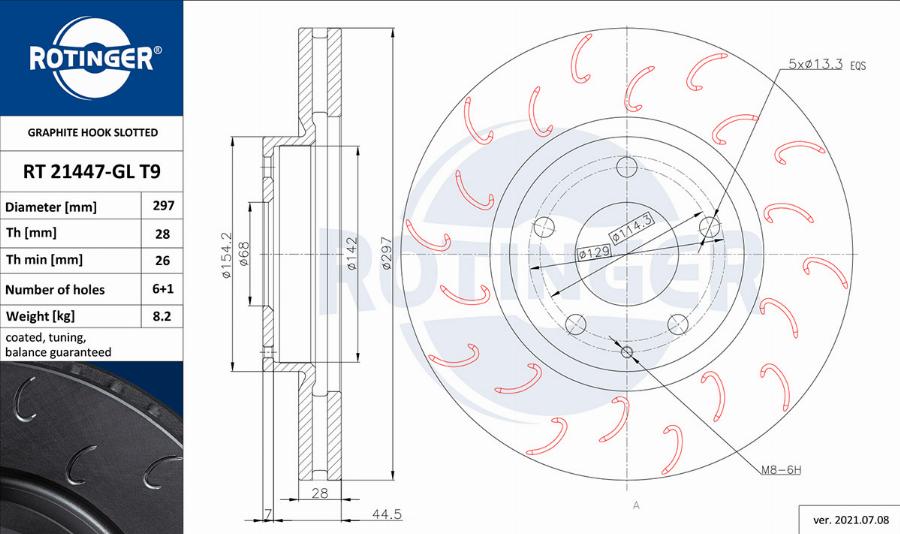 Rotinger RT 21447-GL T9 - Disc frana aaoparts.ro