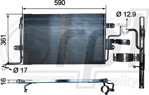RPL QUALITY APCDAU5001 - Condensator, climatizare aaoparts.ro