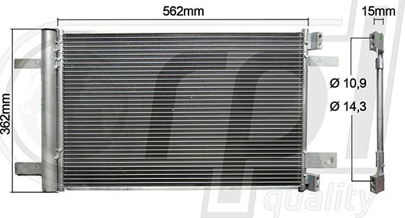 RPL QUALITY APCDCI5057 - Condensator, climatizare aaoparts.ro