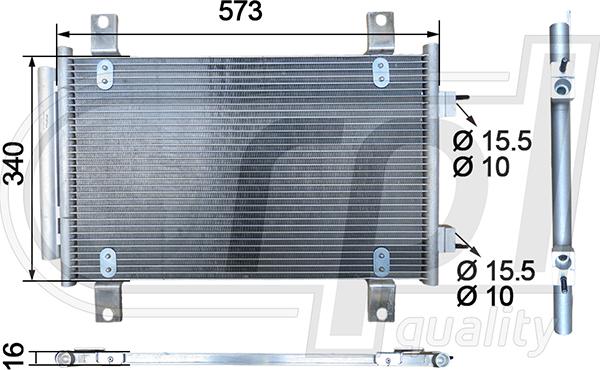 RPLQuality APCDFT5044 - Condensator, climatizare aaoparts.ro