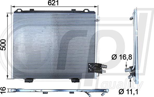 RPL QUALITY APCDMB5008 - Condensator, climatizare aaoparts.ro