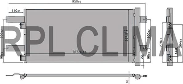 RPL QUALITY APCDMN5011 - Condensator, climatizare aaoparts.ro