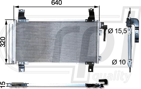 RPL QUALITY APCDMZ5027 - Condensator, climatizare aaoparts.ro