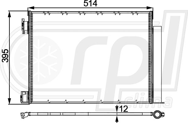 RPL QUALITY APCDNI0066 - Condensator, climatizare aaoparts.ro