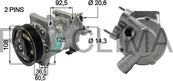 RPL QUALITY APCOCI0071 - Compresor, climatizare aaoparts.ro