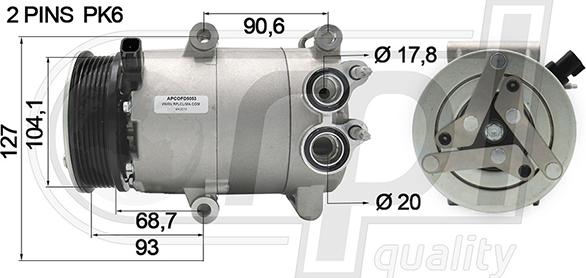 RPL QUALITY APCOFD5053 - Compresor, climatizare aaoparts.ro