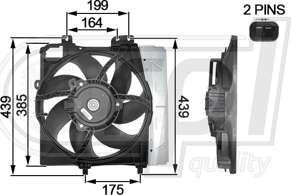 RPL QUALITY APELCI5029 - Ventilator, radiator aaoparts.ro