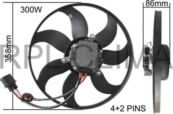 RPL QUALITY APELVW5069 - Ventilator, radiator aaoparts.ro