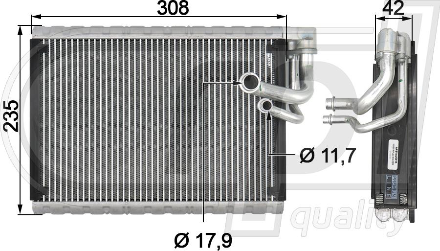 RPLQuality APEVAU5015 - Evaporator,aer conditionat aaoparts.ro