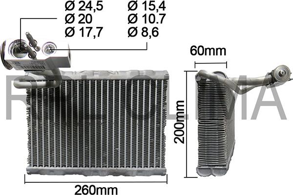 RPL QUALITY APEVCI5033 - Evaporator,aer conditionat aaoparts.ro