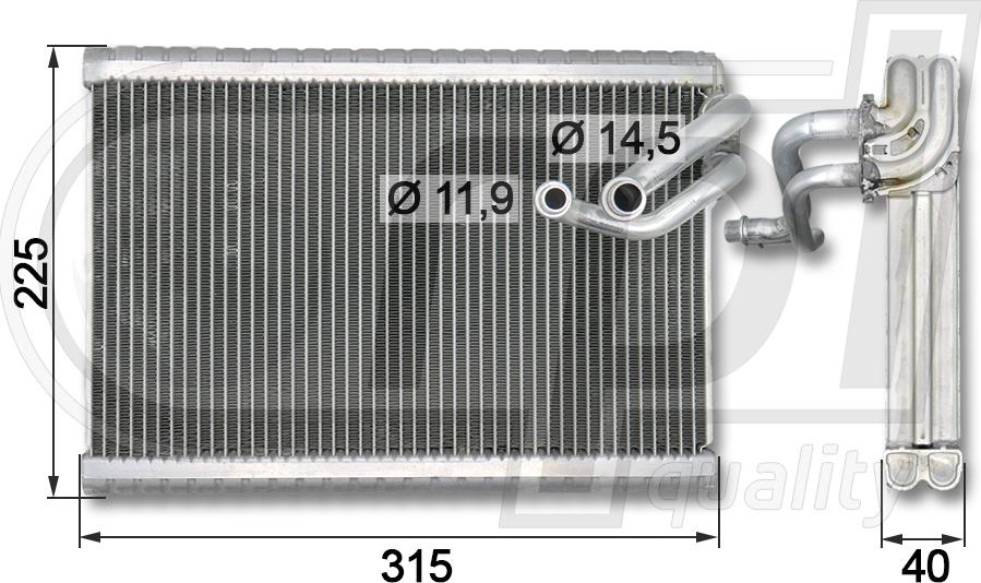 RPL QUALITY APEVCI5028 - Evaporator,aer conditionat aaoparts.ro
