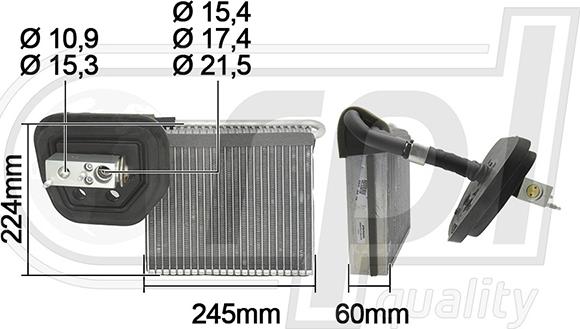 RPL QUALITY APEVFD5020 - Evaporator,aer conditionat aaoparts.ro