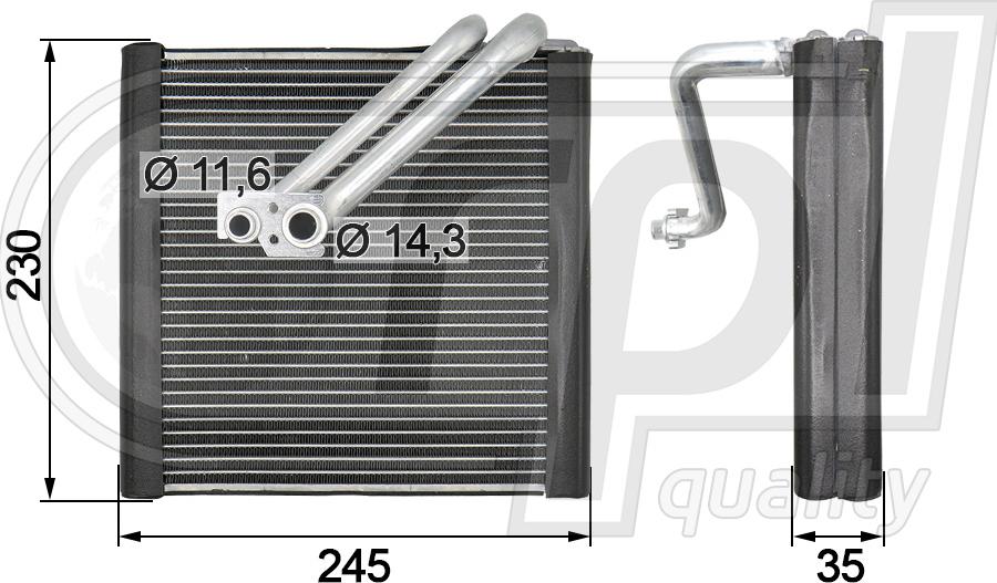 RPL QUALITY APEVVW5007 - Evaporator,aer conditionat aaoparts.ro