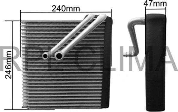 RPL QUALITY APEVVW0007 - Evaporator,aer conditionat aaoparts.ro