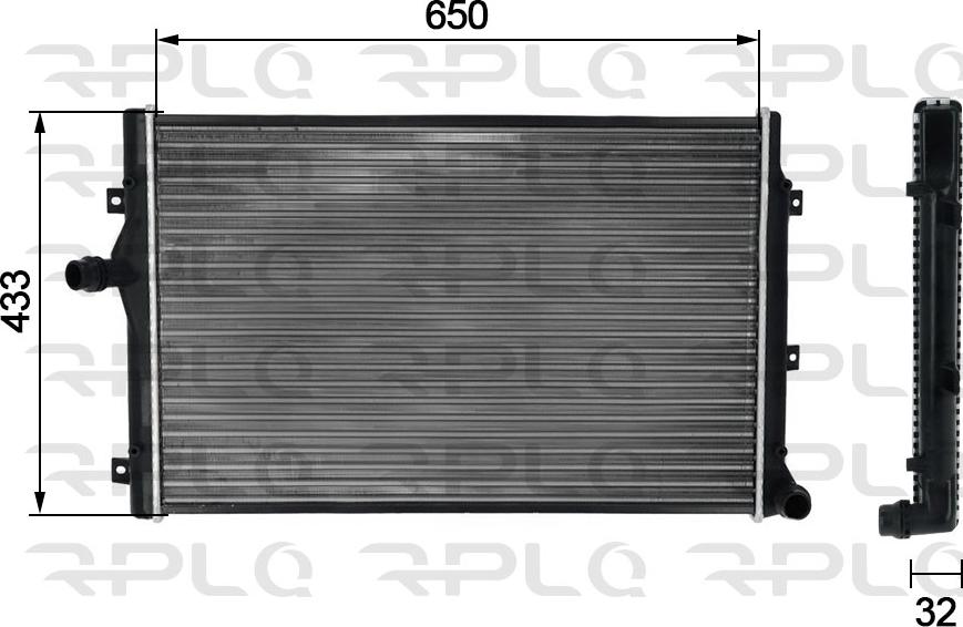 RPL QUALITY APRAVW5011 - Radiator, racire motor aaoparts.ro