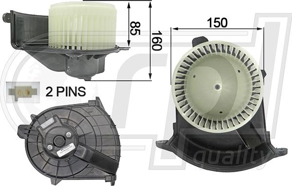 RPL QUALITY APVTRE5034 - Electromotor, ventilatie interioara aaoparts.ro
