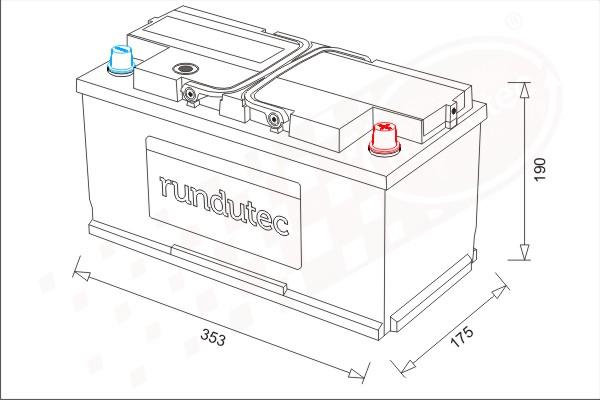RUTEC RNU090RHN - Baterie de pornire aaoparts.ro