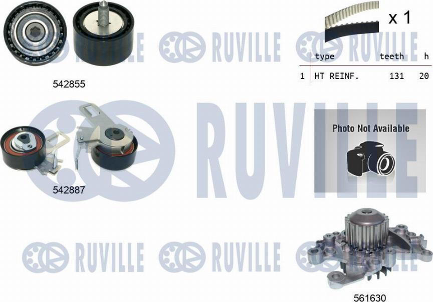 Ruville 5504971 - Set pompa apa + curea dintata aaoparts.ro