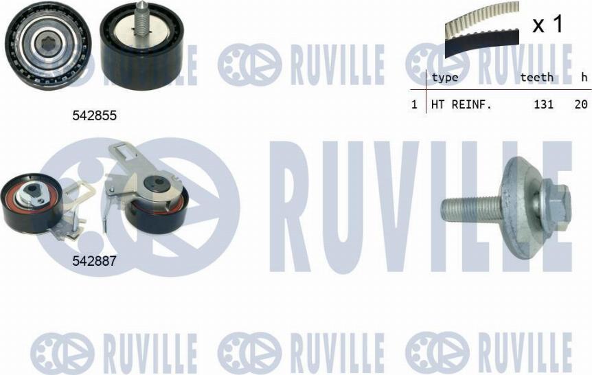 Ruville 550497 - Set curea de distributie aaoparts.ro