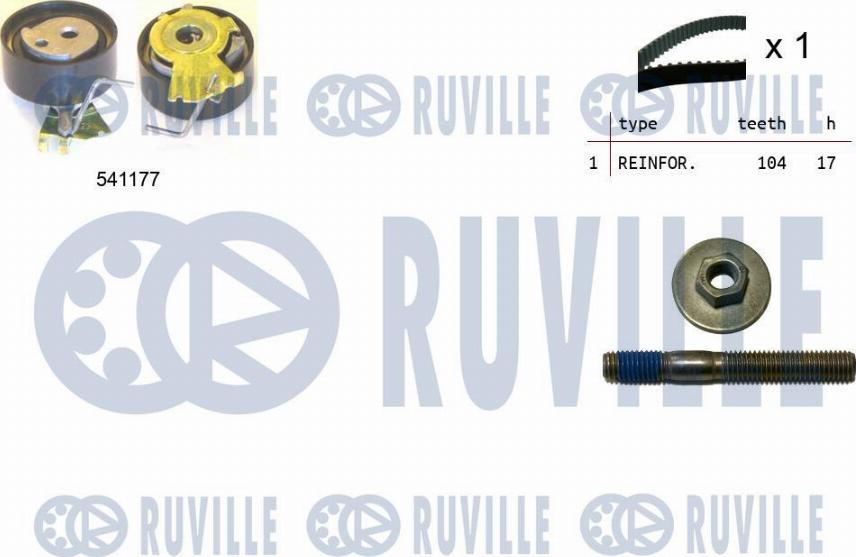 Ruville 550051 - Set curea de distributie aaoparts.ro