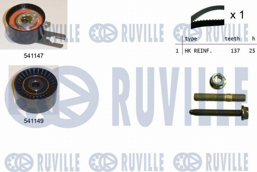 Ruville 550058 - Set curea de distributie aaoparts.ro