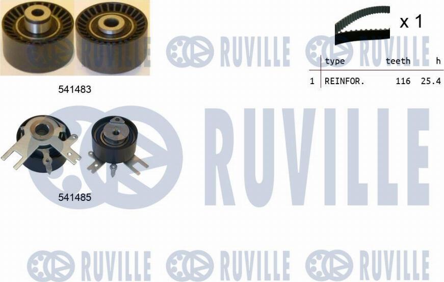 Ruville 550125 - Set curea de distributie aaoparts.ro
