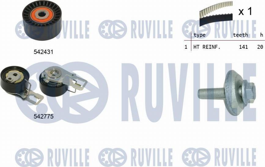 Ruville 550395 - Set curea de distributie aaoparts.ro