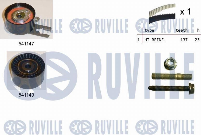 Ruville 550279 - Set curea de distributie aaoparts.ro