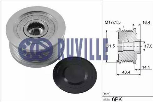 Ruville 55376 - Fulie, alternator aaoparts.ro