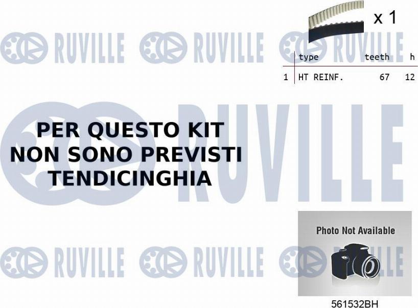 Ruville 55B0032 - Set pompa apa + curea dintata aaoparts.ro