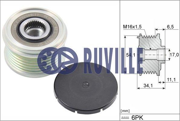 Ruville 56657 - Fulie, alternator aaoparts.ro
