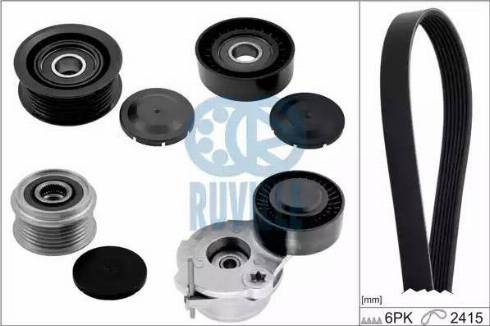 Ruville 5635280 - Set curea transmisie cu caneluri aaoparts.ro