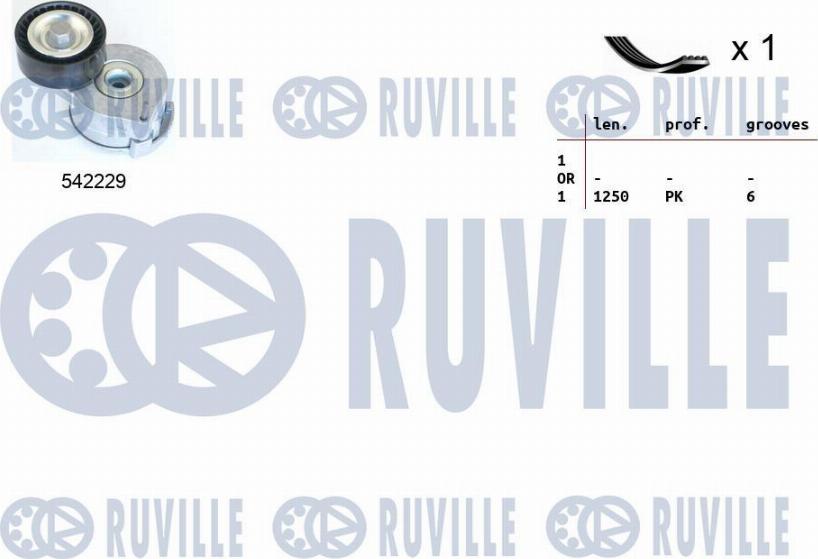 Ruville 570193 - Set curea transmisie cu caneluri aaoparts.ro