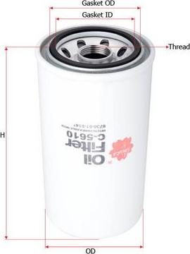 SAKURA Automotive C-5610 - Filtru ulei aaoparts.ro